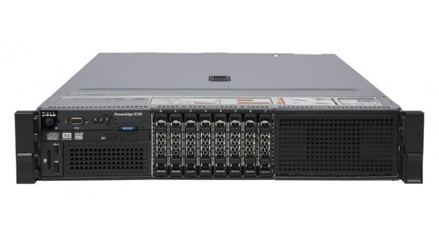 DELL Server R730, 2x E5-2630 V3, 2x 16GB, 2x 1100W, 8x 2.5", REF SQ