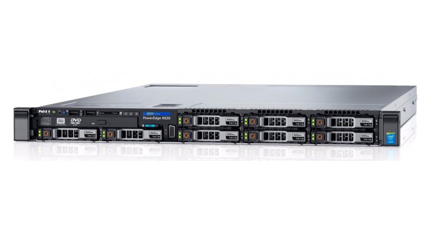 DELL Server R630, 2x E5-2620 V3, 32GB, 2x 750W, 8x 2.5", DVD, REF SQ